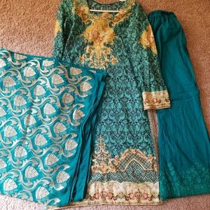 Gulahmed 3 piece embroided dress